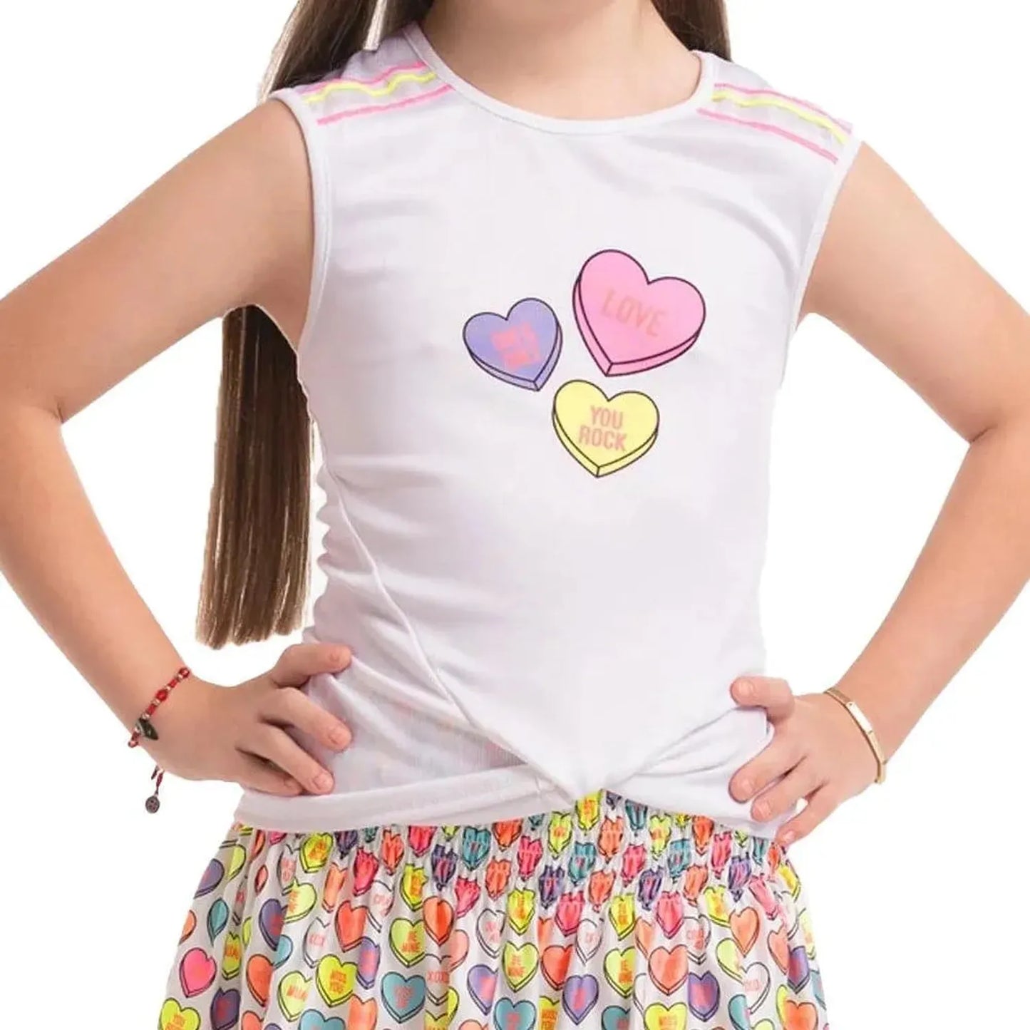 Girl's Candy Crush Tennis Tank Multicolor-Apparel-Lucky In Love-111679-DEFAULT-L-Tennis Express