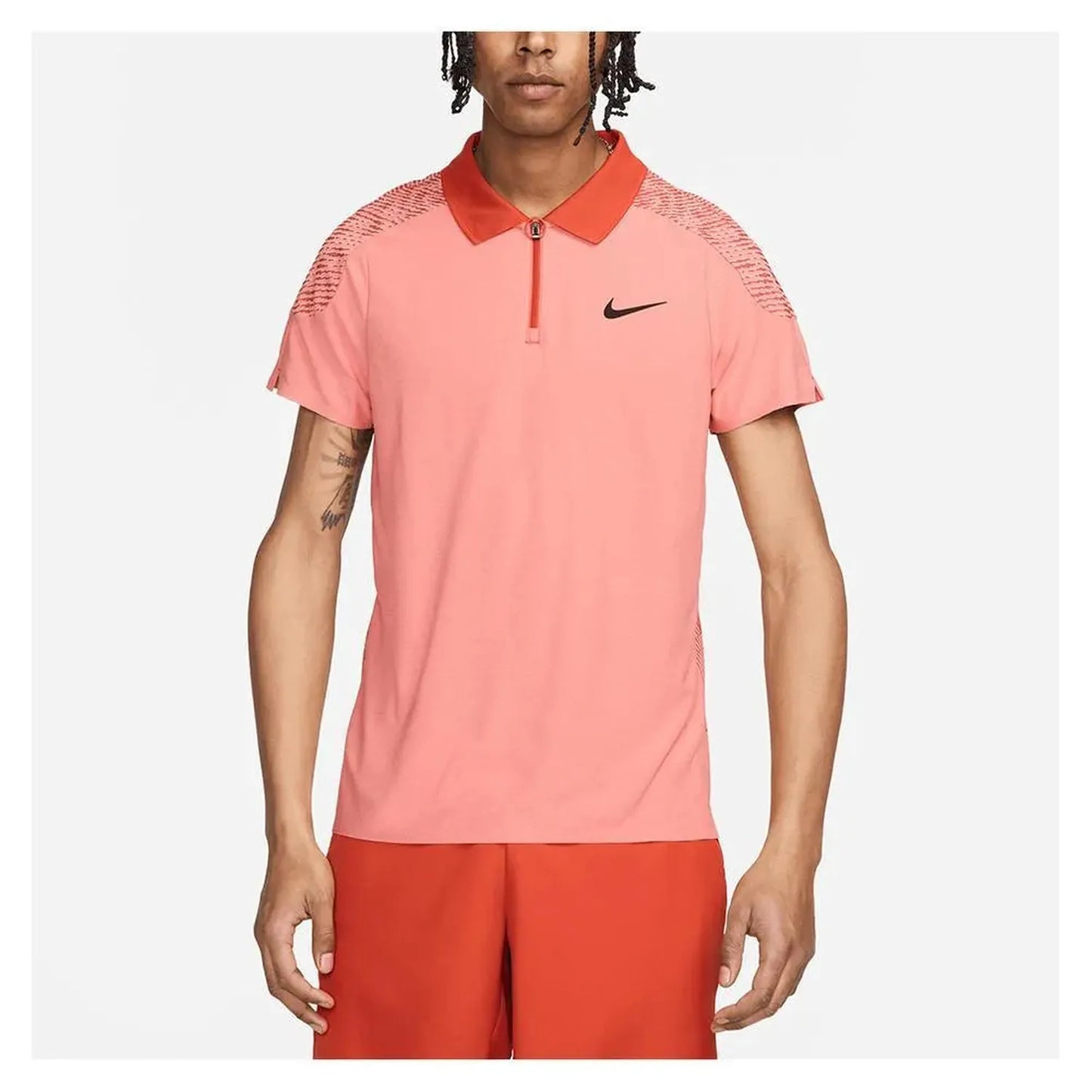 Men's Slam Dri-Fit Advantage Tennis Polo-Apparel-Nike-111838-606_PINK_QUARTZBLK-L-Tennis Express