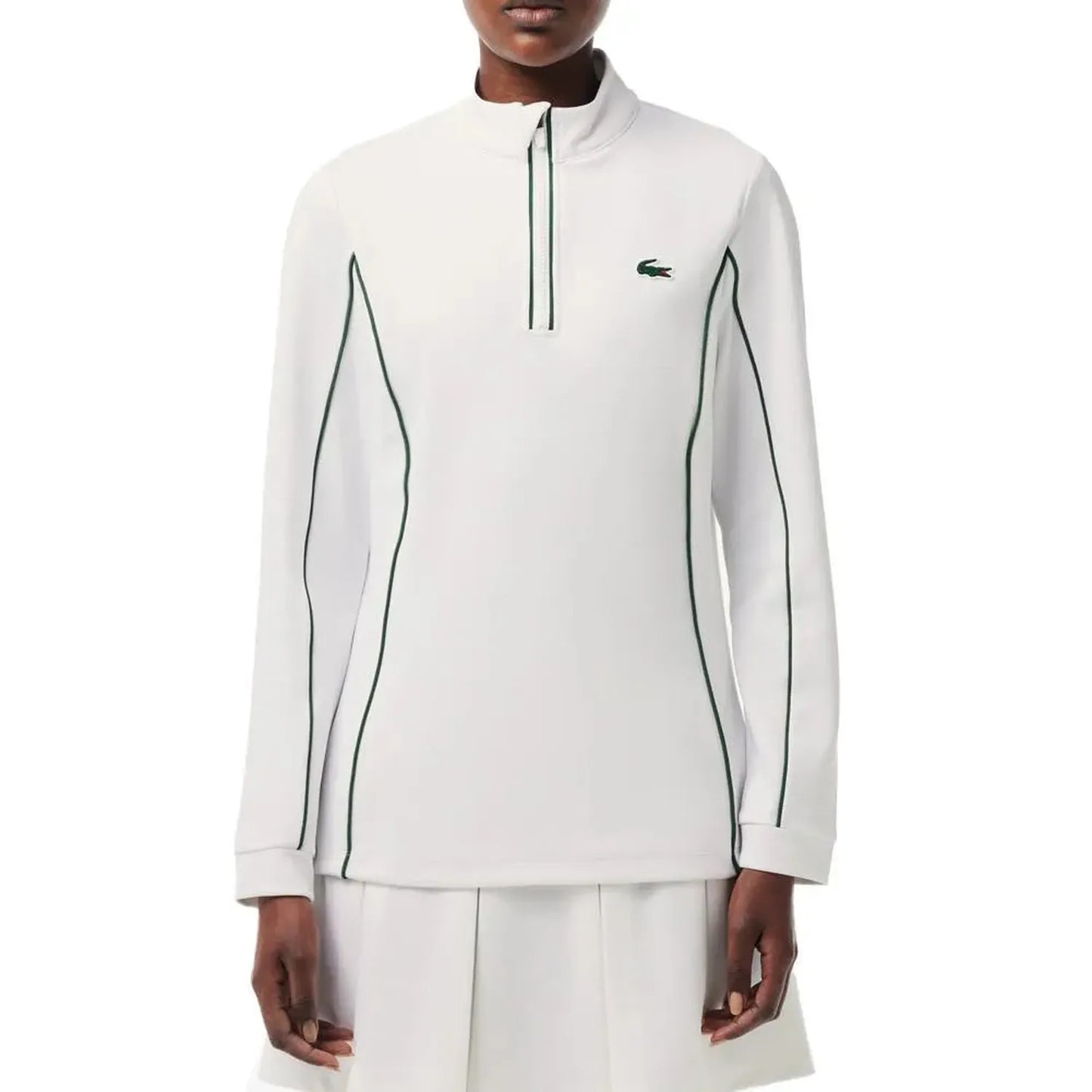 Women's Slim Fit Contrast Sleeve Tennis Jacket-Apparel-Lacoste-112093-DEFAULT-L-Tennis Express
