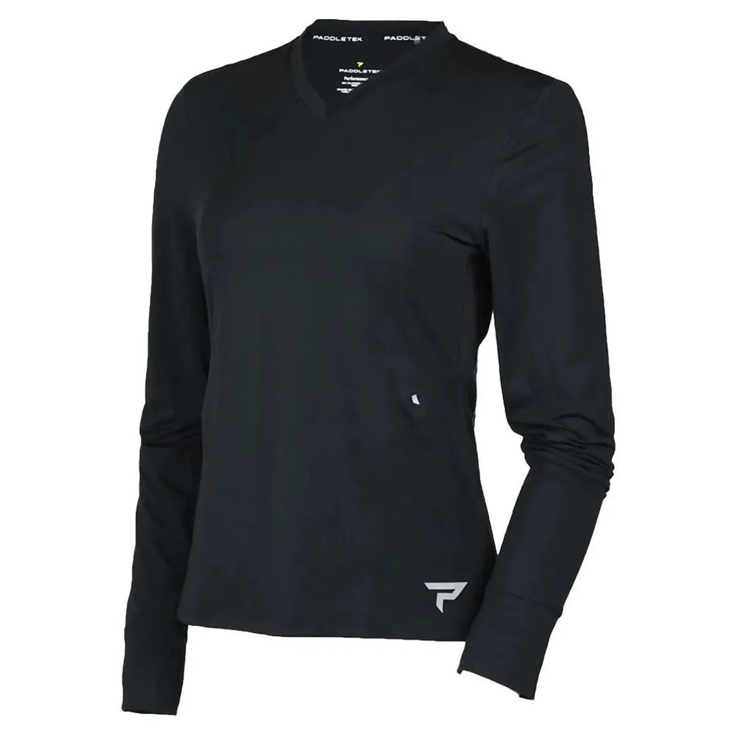 Womens Long Sleeve Performance Tennis Top Black-Apparel-Paddletek-112258-DEFAULT-L-Tennis Express
