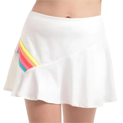 Girl's Prisma Stripe Tennis Skort Rainbow-Apparel-Lucky In Love-112391-DEFAULT-L-Tennis Express