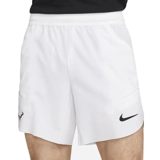 Mens Rafa 7 Inch Dri-Fit Advance Tennis Shorts White and Black-Apparel-Nike-112679-DEFAULT-L-Tennis Express