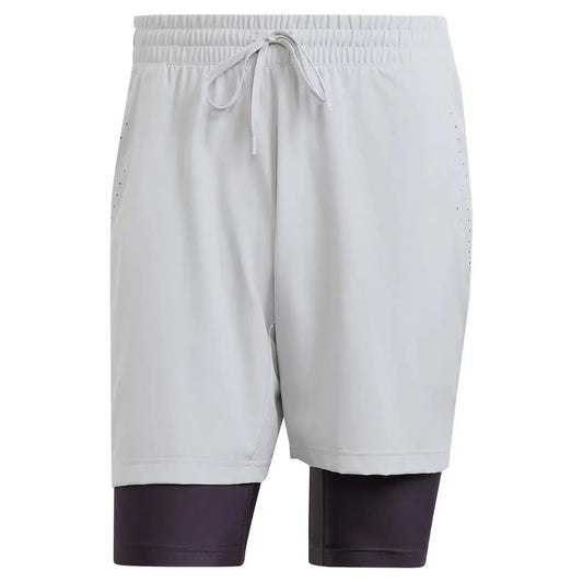 Mens Short and Tight Tennis Set Grey-Apparel-Adidas-112680-DEFAULT-L-Tennis Express