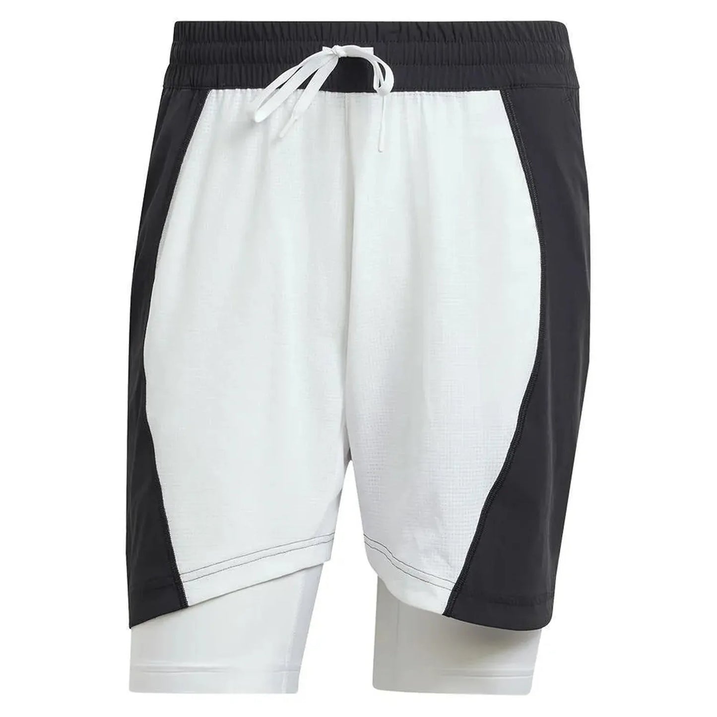Mens Short and Tight Tennis Set White and Black-Apparel-Adidas-112730-DEFAULT-L-Tennis Express