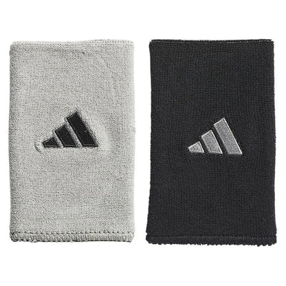 Interval Large Reversible 2.0 Wristband Black and Aluminum 2-Accessories-Adidas-112826-DEFAULT-L-Tennis Express