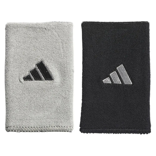 Interval Large Reversible 2.0 Wristband Black and Aluminum 2-Accessories-Adidas-112826-DEFAULT-L-Tennis Express