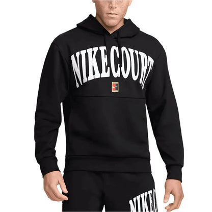 Mens Heritage Dri-Fit Fleece Tennis Hoodie-Apparel-Nike-113090-010_BLACKWHITE-L-Tennis Express