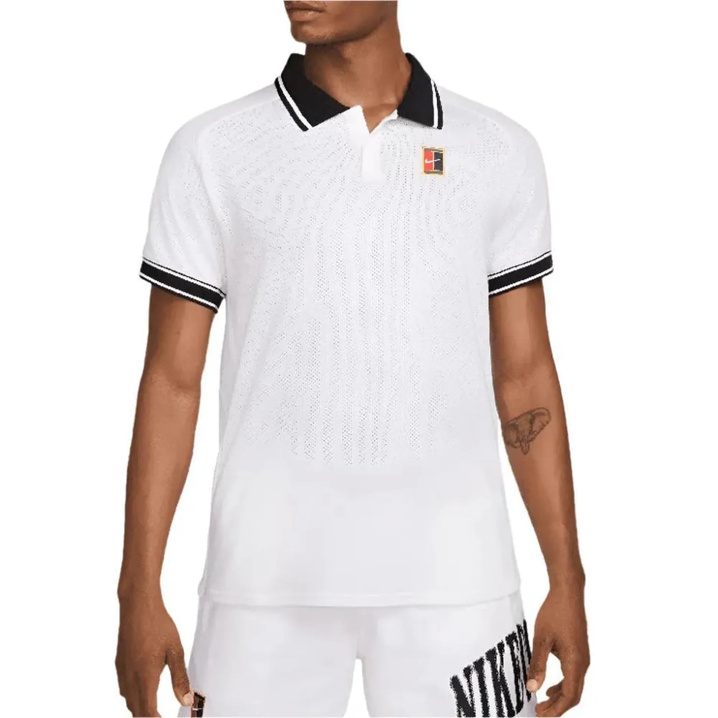 Mens Heritage Tennis Polo-Apparel-Nike-113092-100_WHITEBLACK-L-Tennis Express