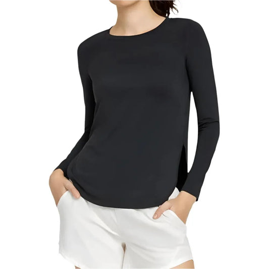 Women's Panem Long Sleeve Tennis Top Onyx-Apparel-Tail-113128-DEFAULT-L-1-[Sku]-Tennis Express