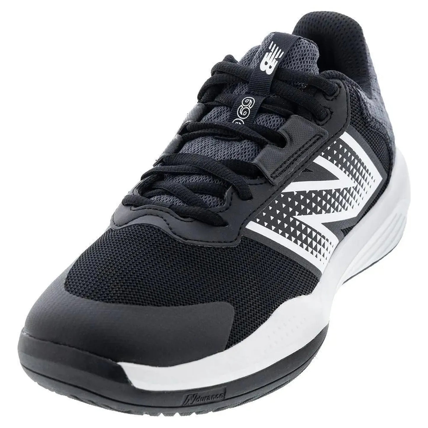 Men's 696v6 D Width Tennis Shoes Black and White-Footwear-New Balance-113397-DEFAULT-L-1-[Sku]-Tennis Express
