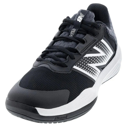 Men's 696v6 D Width Tennis Shoes Black and White-Footwear-New Balance-113397-DEFAULT-L-1-[Sku]-Tennis Express