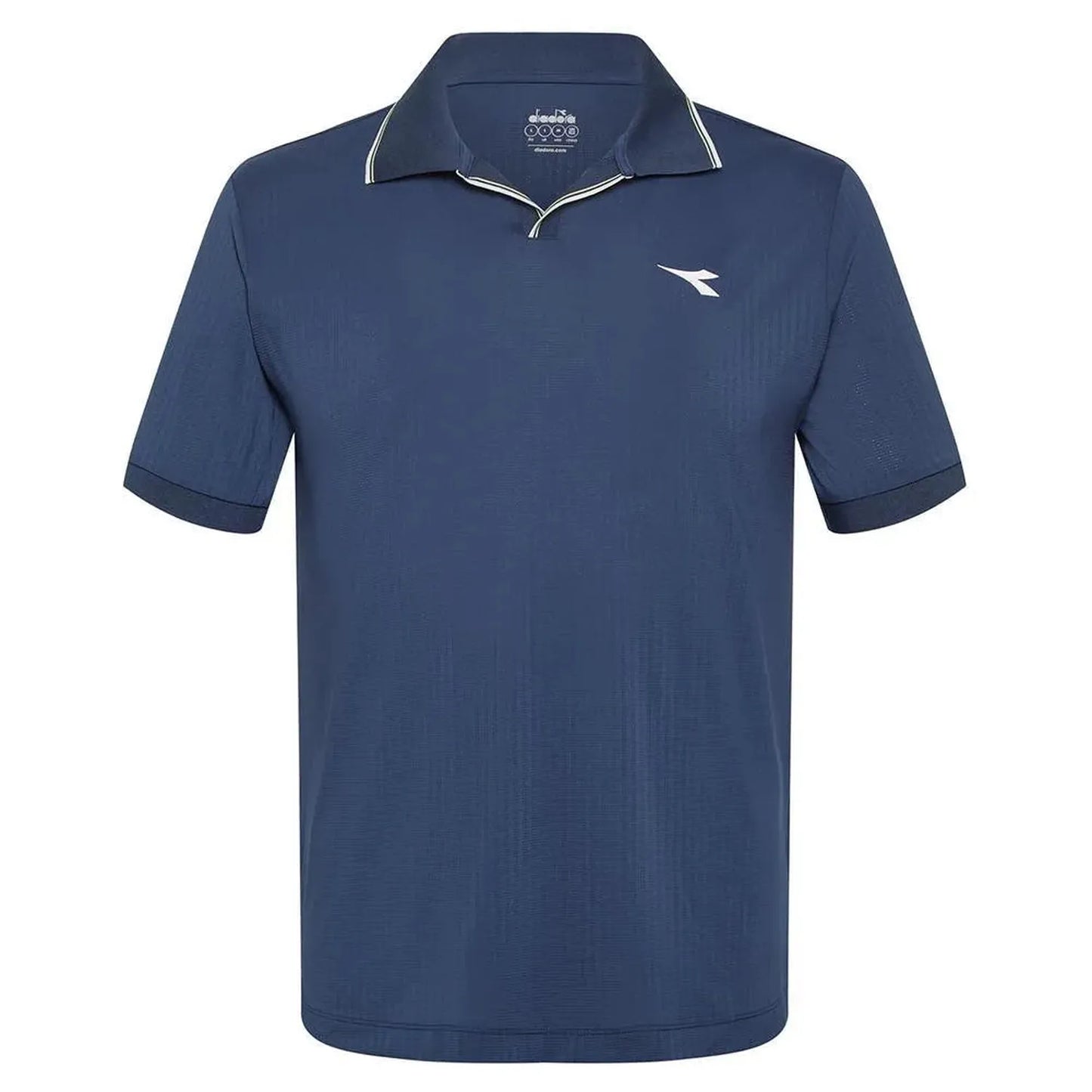 Mens Short Sleeve Icon Tennis Polo-Apparel-Diadora-113450-60150_PAGEANT_BLUE-L-Tennis Express