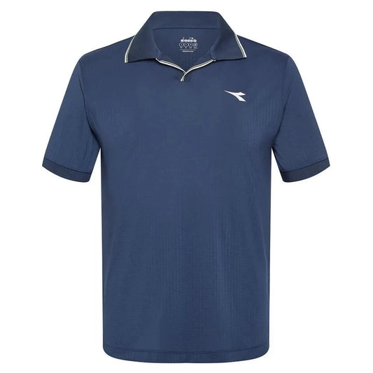 Mens Short Sleeve Icon Tennis Polo-Apparel-Diadora-113450-60150_PAGEANT_BLUE-L-Tennis Express