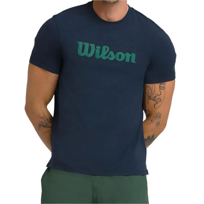 Men's Easy Street Tee-Apparel-Wilson-113523-CLASSIC_NAVYGN-L-Tennis Express