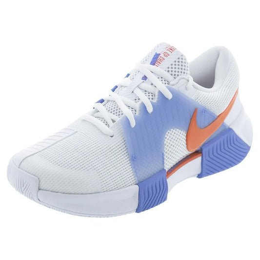 Women's Zoom GP Challenge 1 Tennis Shoes White and Lt Wild Mango-Footwear-Nike-113576-DEFAULT-L-1-[Sku]-Tennis Express