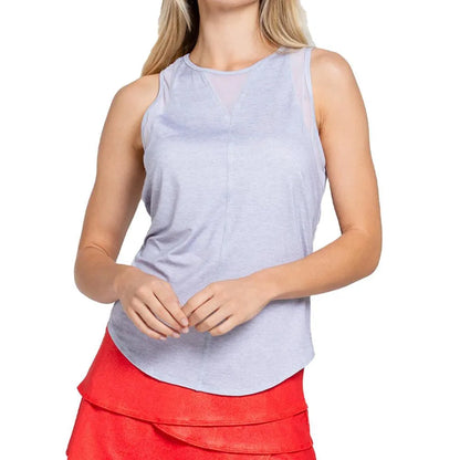 Women's LUV Chill Out Tennis Tank-Apparel-Lucky In Love-113669-S49080_HT_GRAY-L-Tennis Express