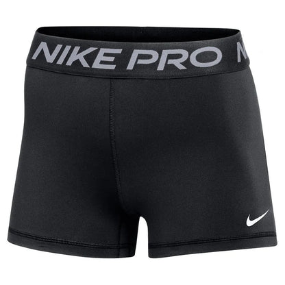 Women's Pro 3 Inch Shorts-Apparel-Nike-113707-010_BLACKWT-L-Tennis Express