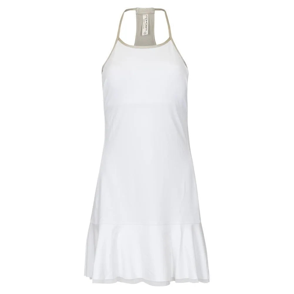 Women's Devon Tennis Dress White and Silver Sand-Apparel-Inphorm-113936-DEFAULT-L-Tennis Express