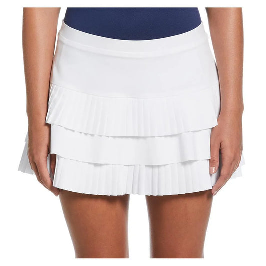 Womens Solid Ruffled Tiered Tennis Skort Bright White-Apparel-Penguin-114234-DEFAULT-L-Tennis Express