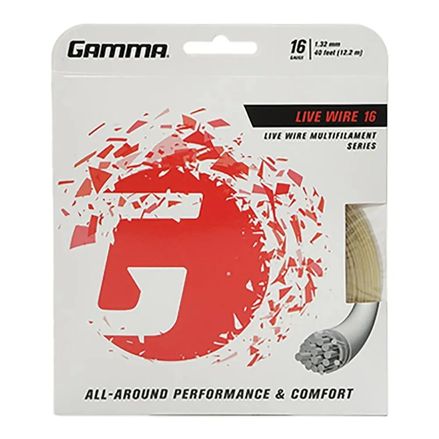White - Live Wire 17g-Strings-Gamma-1491-DEFAULT-L-Tennis Express
