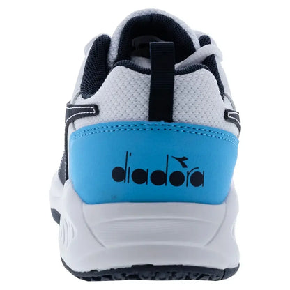 Juniors' S. Challenge 5 SL Tennis Shoes White and Blue Corsair