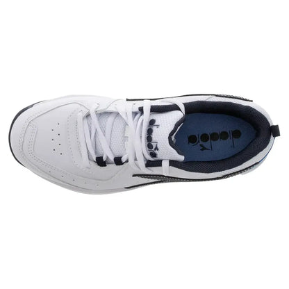 Juniors' S. Challenge 5 SL Tennis Shoes White and Blue Corsair