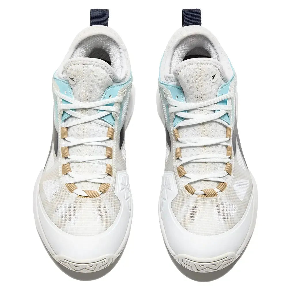 Women's Speed Blushield Fly 4 Tennis Shoes White and Blue Corsair