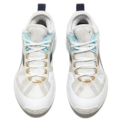 Women's Speed Blushield Fly 4 Tennis Shoes White and Blue Corsair