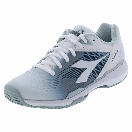 Women's Speed Competition 7 AG Tennis Shoes White and Surf Spray-Footwear-Diadora-180615-D0845S2401copy-Tennis Express