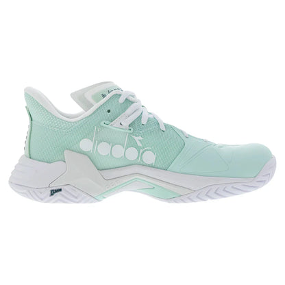 Womens B. Icon 3 AG Tennis Shoes Bay and White