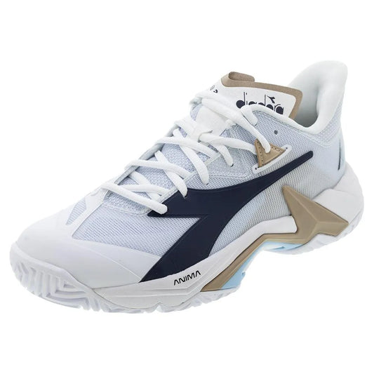Women's B.Icon 3 Tennis Shoes White and Blue Corsair-Footwear-Diadora-181462-C1494S2501-Tennis Express