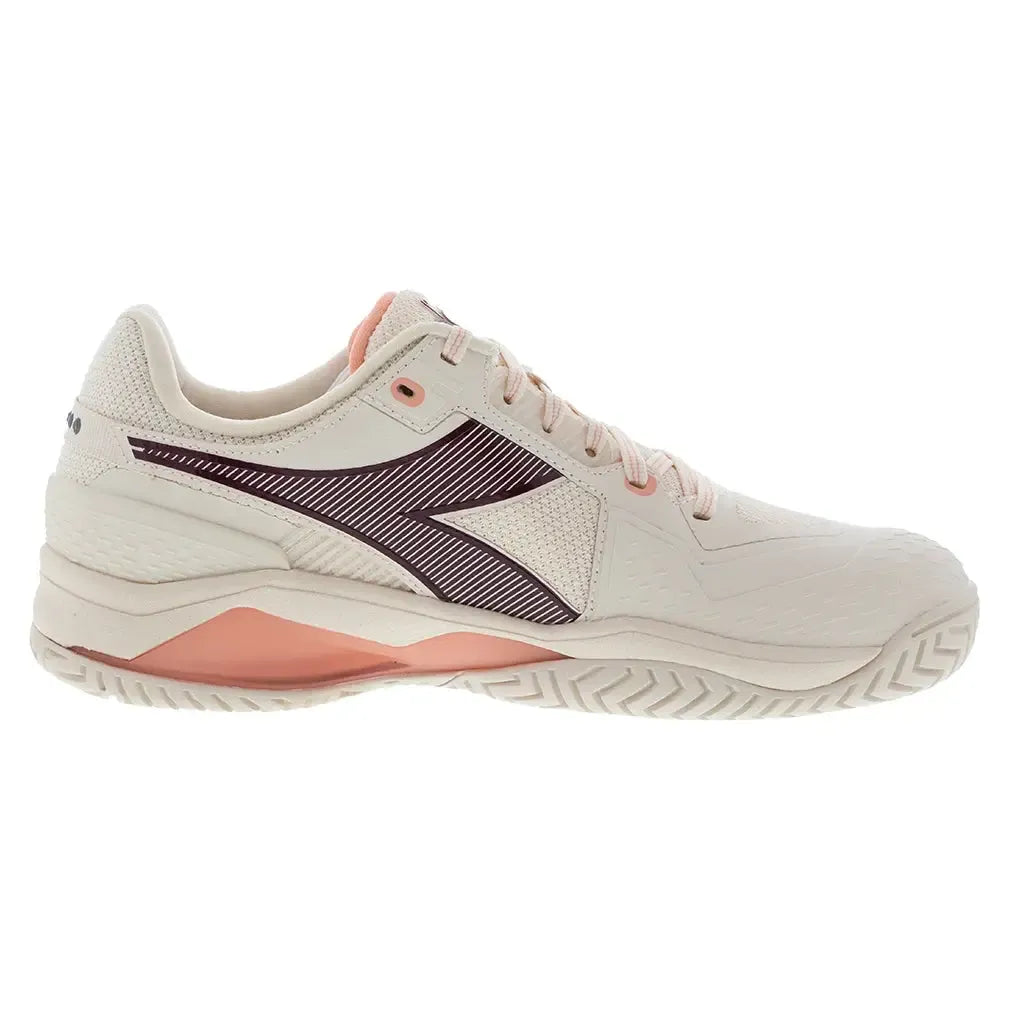 Women's Blushield Torneo 3 AG Tennis Shoes Whisper White and Maroon