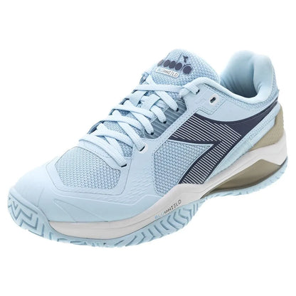 Women's Blushield Torneo 3 Tennis Shoes Corydalis Blue and Black Iris-Footwear-Diadora-181467-D1291S2501-Tennis Express