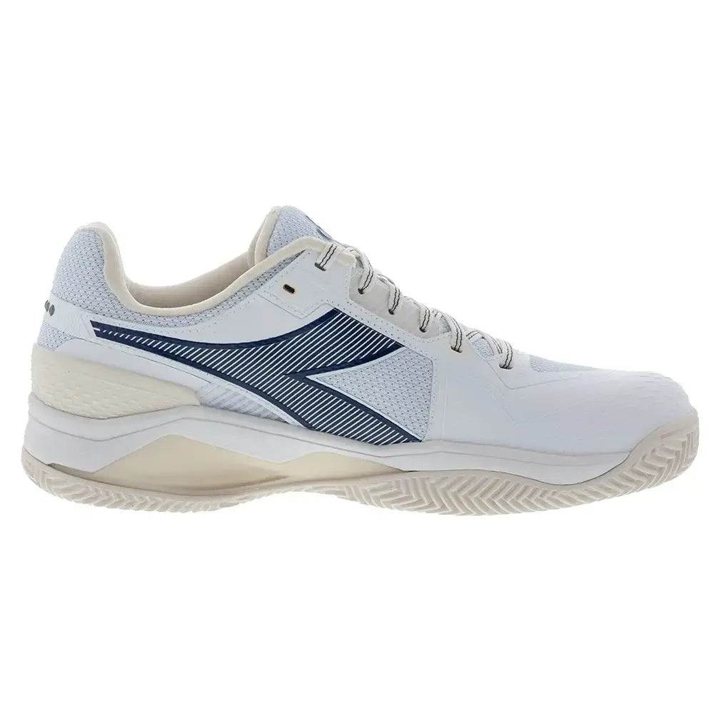 Men's Blueshield Torneo 3 Clay Tennis Shoes Whisper White and Ensign Blue