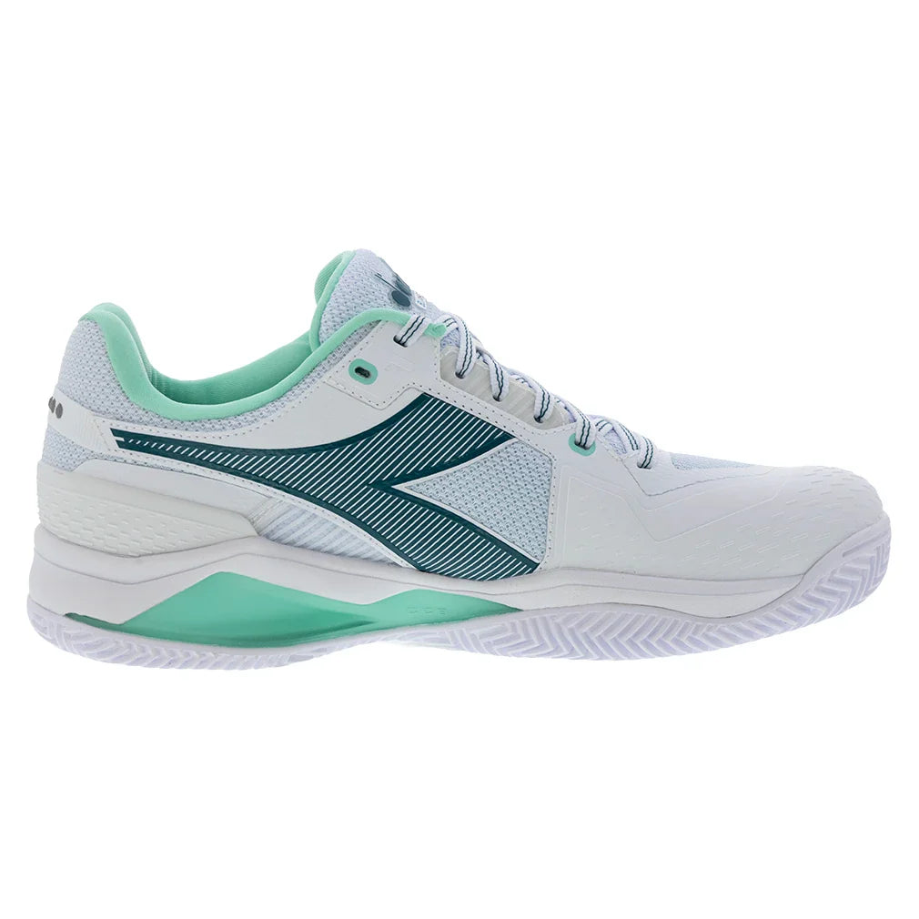 Men's Blushield Torneo 3 Clay Tennis Shoes White and Shaded Spruce