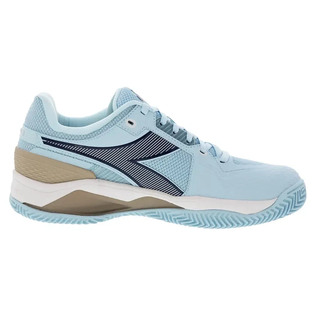 Women's Blushield Torneo 3 Clay Tennis Shoes Corydalis Blue and Black Iris