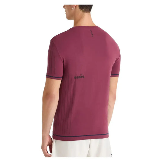 Men's Short Sleeve Icon Stratouno Tennis Top Maroon Banner