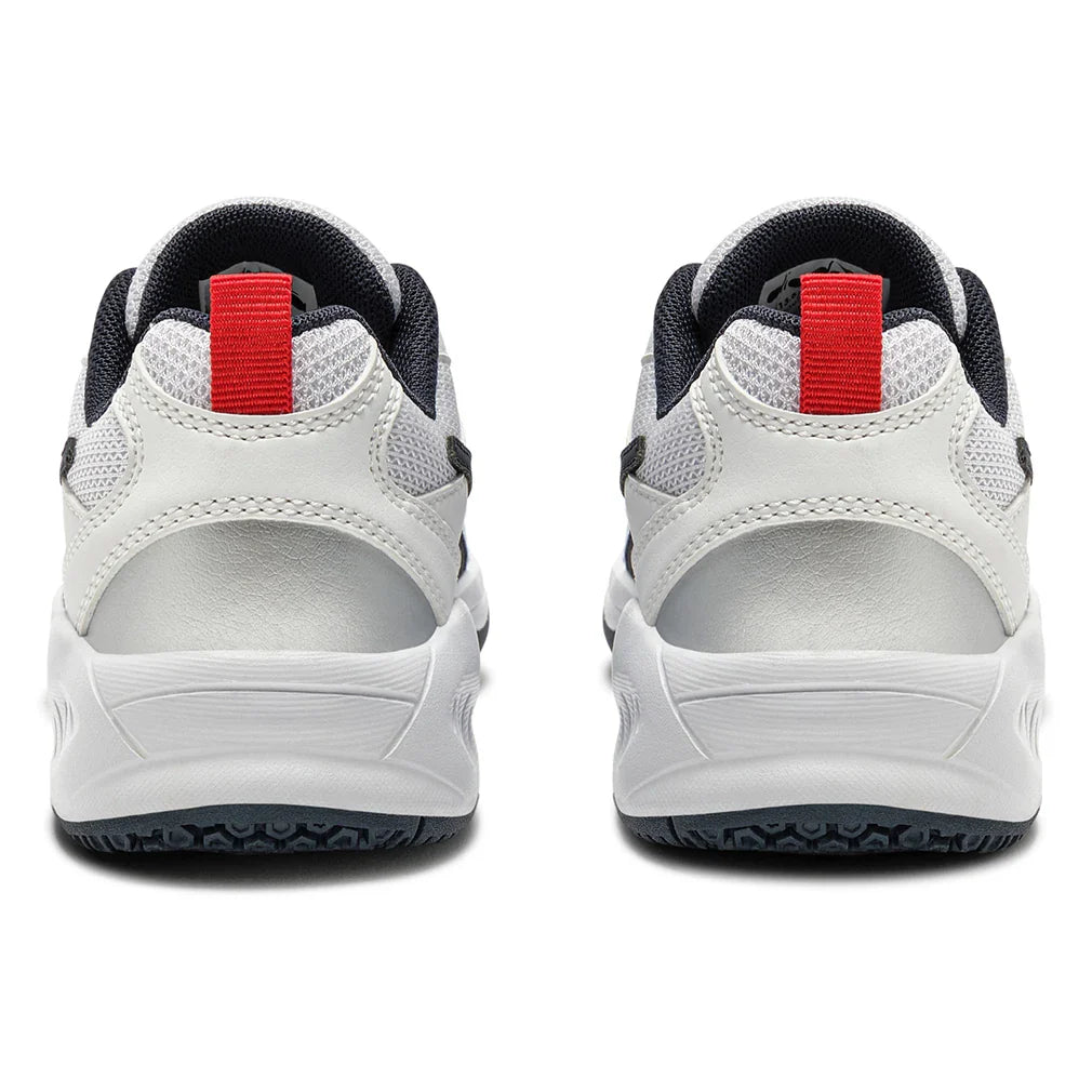 Juniors S Challenge 6 SL Tennis Shoes White and Blue Corsair