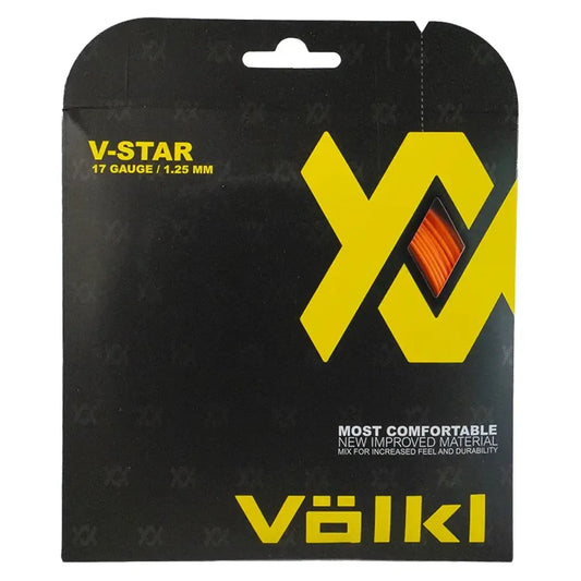 V Star Tennis String Fluo Orange-Strings-Volkl-195975-17-1-Tennis Express
