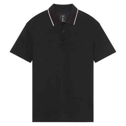 Men's Courtside Tennis Polo Black-Apparel-On-1MF30390553-1-Tennis Express