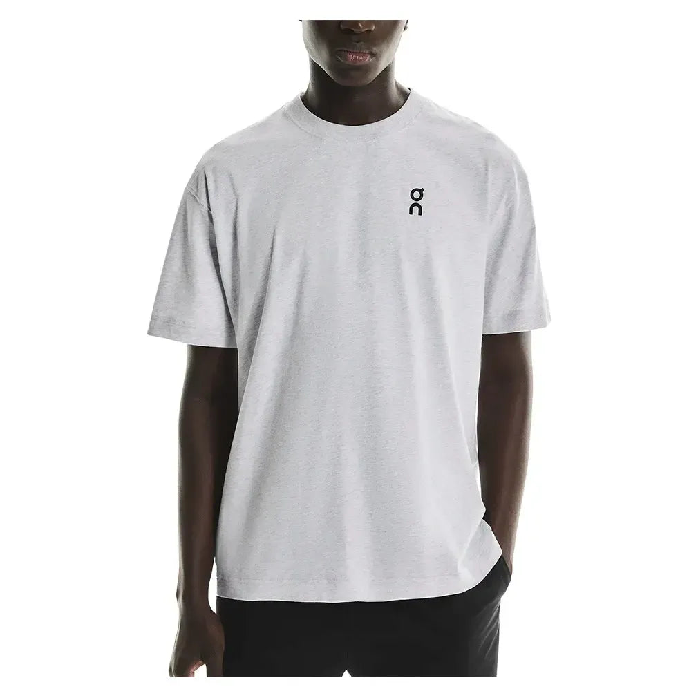 Men's Club Court Tennis Top Heather Gray and Pink