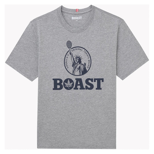 Men's Statue of Liberty Tennis Tee Heather Grey