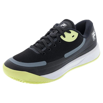Men's Quick Ace Tennis Shoes Black and Shadow Lime-Footwear-Fila-1TM02097-041S25-Tennis Express