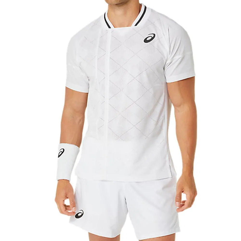 Men's Match Actibreeze Short Sleeve Tennis Top Brilliant White-Apparel-Asics-2041A282-100S24-Tennis Express