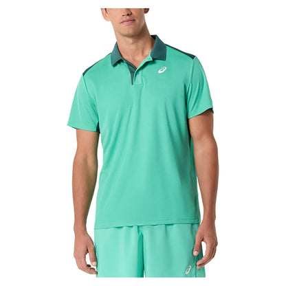 Men's Court Tennis Polo Aurora Green-Apparel-Asics-2041A340-303S26-675505Tennis Express