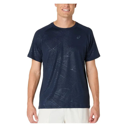 Men's Game All Over Print Short Sleeve Tennis Top-Apparel-Asics-2041A353-F25-400-3-Tennis Express