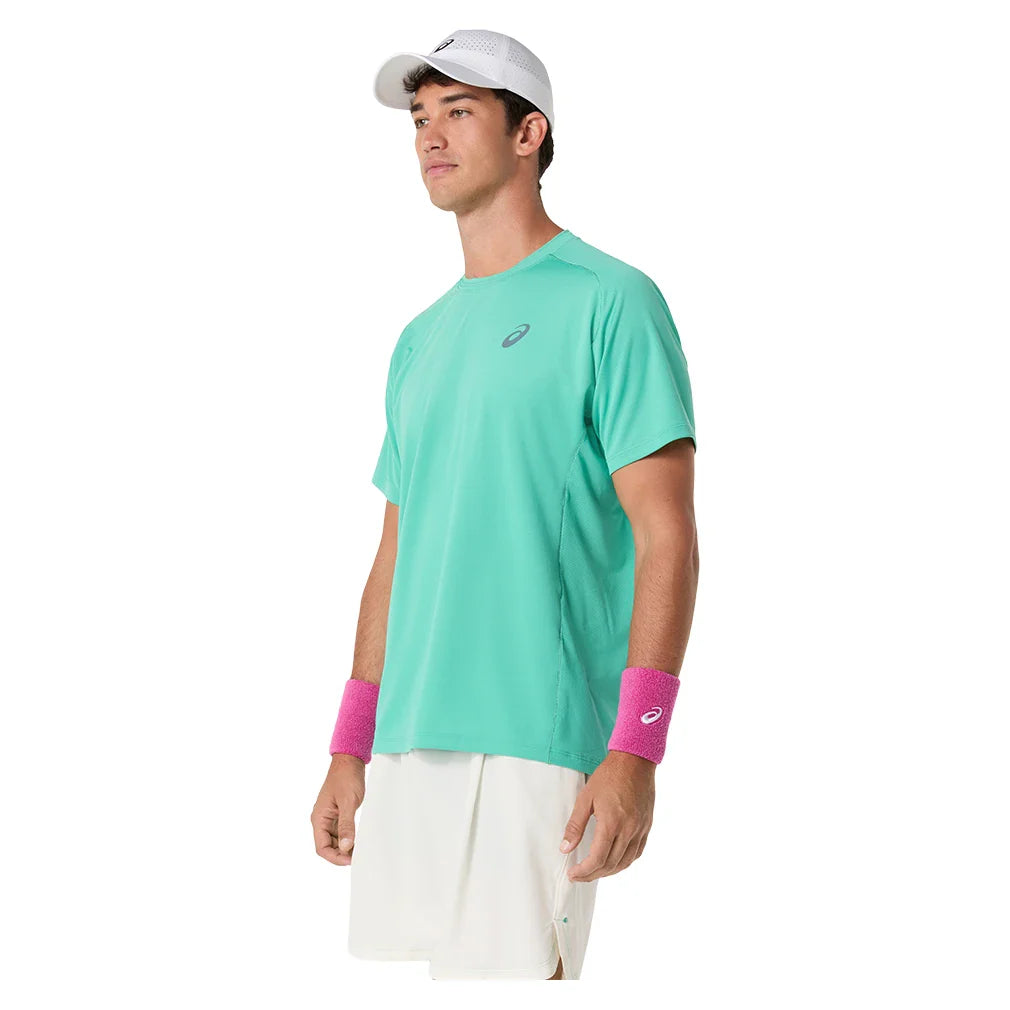 Men's Game Short Sleeve Tennis Top Aurora Green