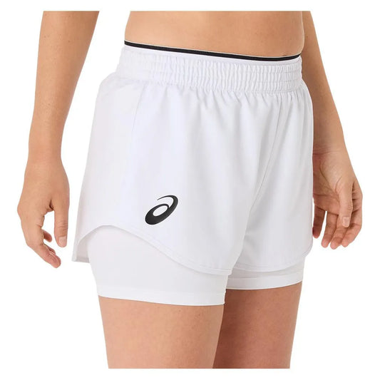 Women's Match Tennis Short Brilliant White-Apparel-Asics-2042A352-100S25-3-Tennis Express