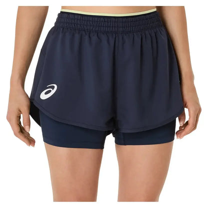Women's Match Tennis Short Midnight-Apparel-Asics-2042A352-400U25-3-Tennis Express
