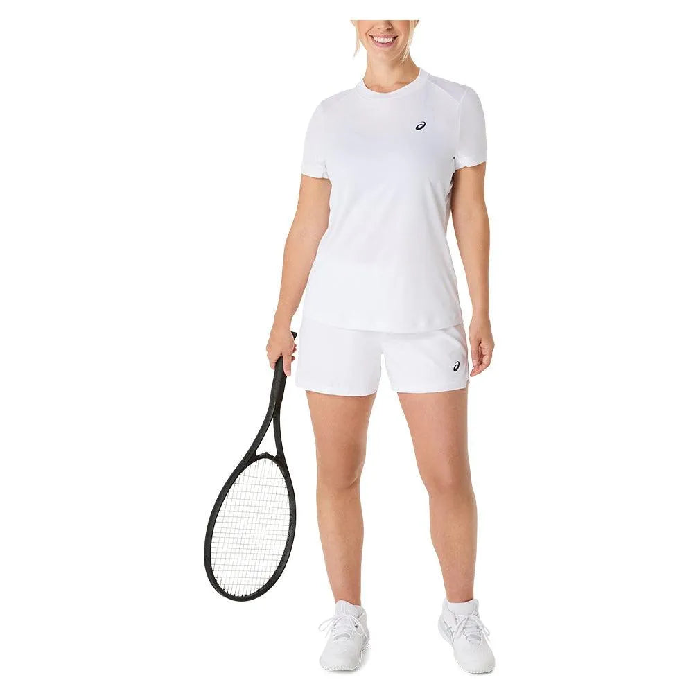 Women's Court Short Sleeve Tennis Top Brilliant White